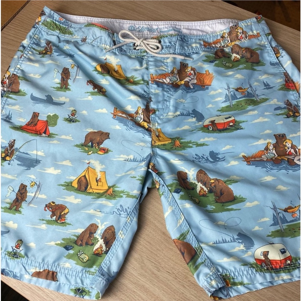 ♥️… Element Grizzly Bear Lake Camping Water Shorts 36